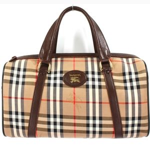 VINTAGE BURBERRYS | PLAID BOSTON SATCHEL HANDBAG | PRE-LOVED
